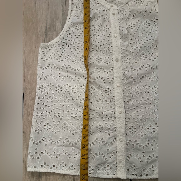 Sezane Womens Chemise Celinda Blouse Ecru White S/36 Embroidered Button Down - Picture 9 of 11